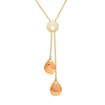 Yellow, white and rose gold necklace