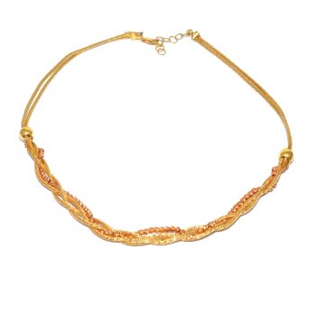 Yellow  and rose gold necklace