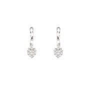White gold earrings with diamonds 0.20 ct 