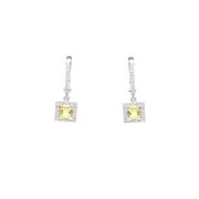 White gold earrings with diamonds 0.29 ct and sapphyre 0.65 ct