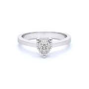 White gold ring with diamonds 0.10 ct