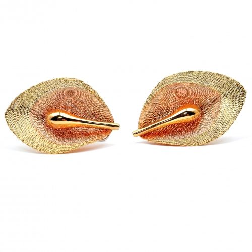 Yellow and rose gold earrings