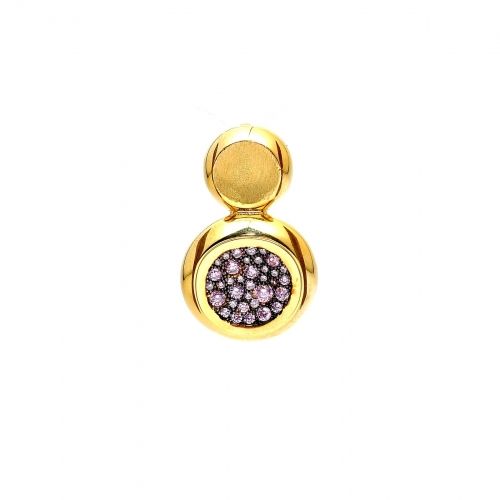 Yellow gold pendant with amethyst