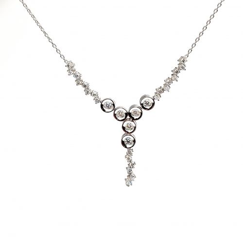 White gold necklace with diamonds 0.50 ct