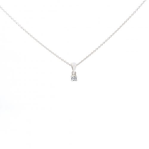 White gold necklace with diamonds 0.14 ct