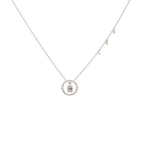 White gold necklace with diamonds 0.23 ct