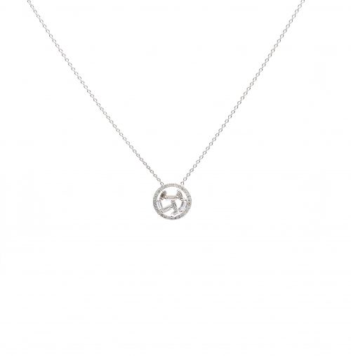White gold necklace with diamonds 0.47 ct
