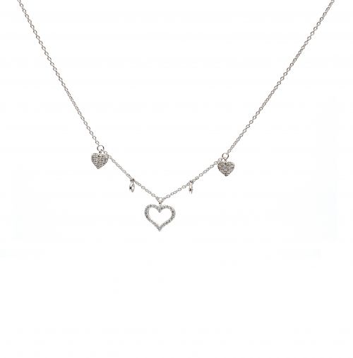 White gold necklace with diamonds 0.30 ct