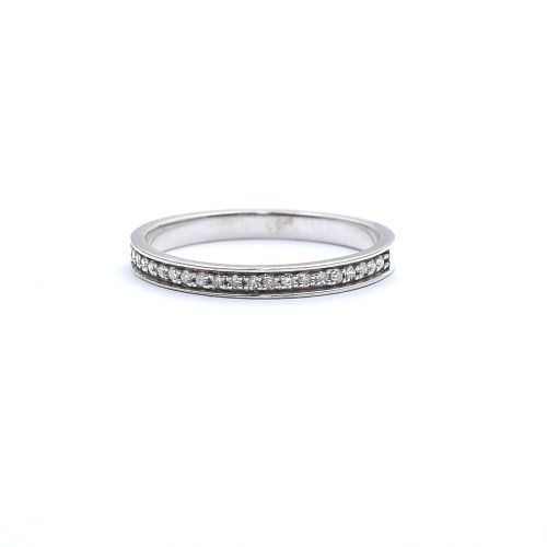 White gold ring with diamonds 0.08 ct