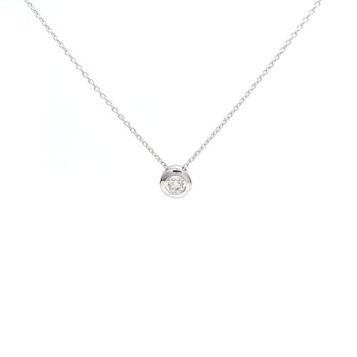 White gold necklace with diamonds 0.37 ct