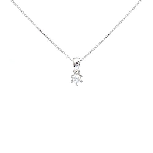 White gold necklace with diamonds 0.16 ct