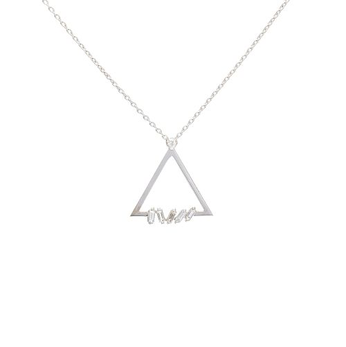 White gold necklace with diamonds 0.10 ct 