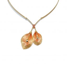 Yellow and rose gold necklace