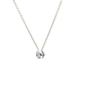 White gold necklace with diamonds 0.15 ct