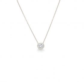 White gold necklace with diamonds 0.20 ct