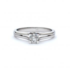 White gold engagement ring with diamond 0.34 ct