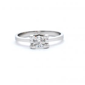 Годежен пръстен от бяло злато с диамант 0.29 ct