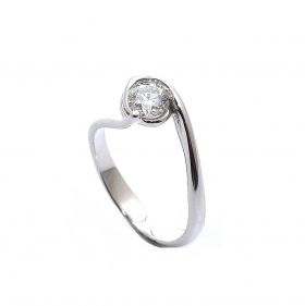 Годежен пръстен  от бяло злато с диамант 0.52 ct 