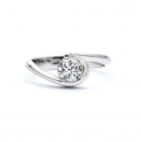 Годежен пръстен  от бяло злато с диамант 0.52 ct 