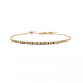Yellow gold bracelet with diamonds 0.30 ct
