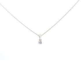 White gold necklace with diamonds 0.14 ct