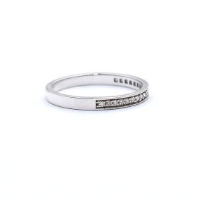 White gold ring with diamonds 0.08 ct
