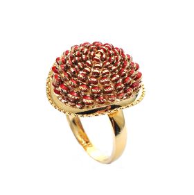 Yellow and red gold  rose ring