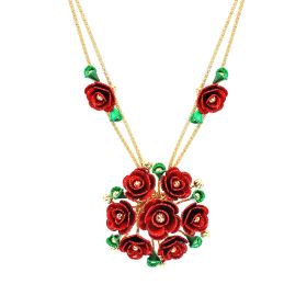 Yellow,green and red necklace 