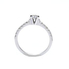 Годежен пръстен от бяло злато с диаманти 0.37 ct