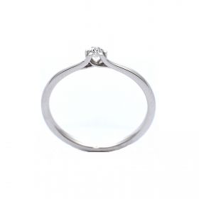 Годежен пръстен от бяло злато с диамант 0.05 ct