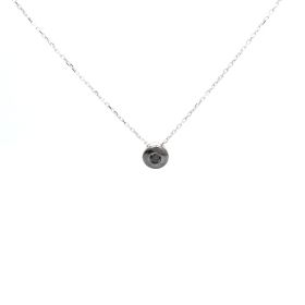 White gold necklace with black diamond 0.11 ct