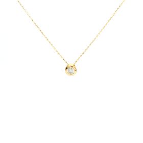 Yellow gold necklace with diamonds 0.37 ct