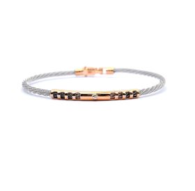 White and rose gold bracelet