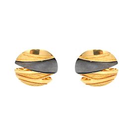 Yellow and black gold earrings