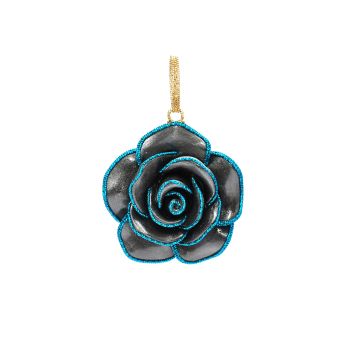 Yellow, blue and black gold pendant