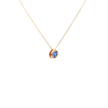 Rose gold necklace with  tanzanite 0.47 ct