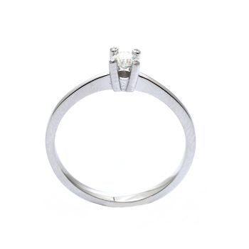 Годежен пръстен от бяло злато с диамант 0.21 ct