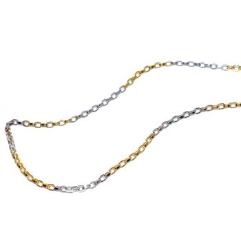 Yellow and white gold chain