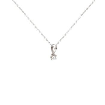 White gold necklace with diamonds 0.08 ct