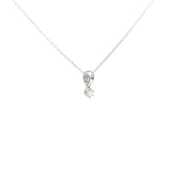 White gold necklace with diamonds 0.11 ct