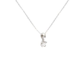 White gold necklace with diamonds 0.19 ct