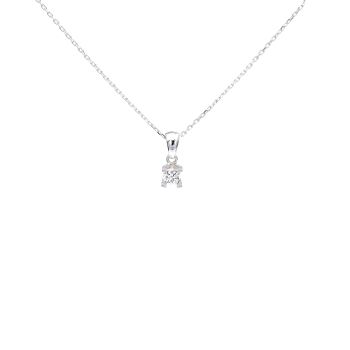White gold necklace with diamonds 0.19 ct