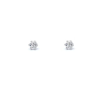 White gold earrings with diamonds 0.33 ct