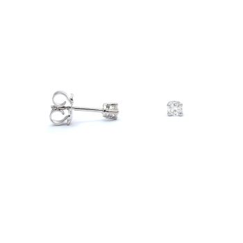 White gold earrings with diamonds 0.17 ct