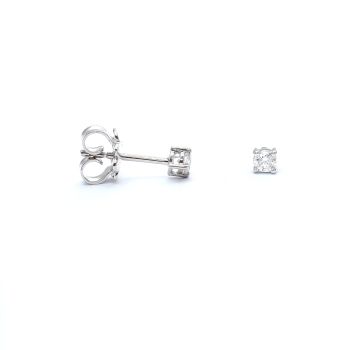 White gold earrings with diamonds 0.13 ct