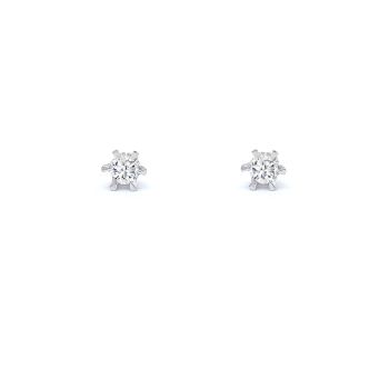 White gold earrings with diamonds 0.23 ct