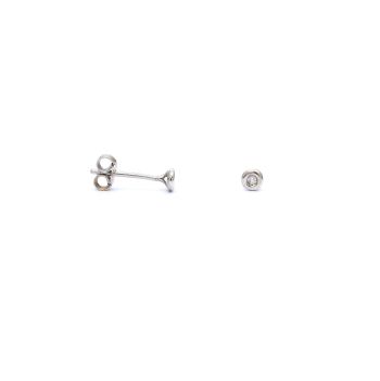 White gold earrings with diamonds 0.04 ct