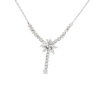 White gold necklace with diamonds 0.17 ct 
