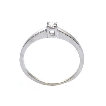 White gold engagement ring with diamond 0.06 ct