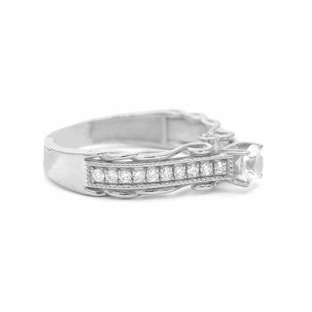 Годежен пръстен от бяло злато с диаманти 0.49 ct